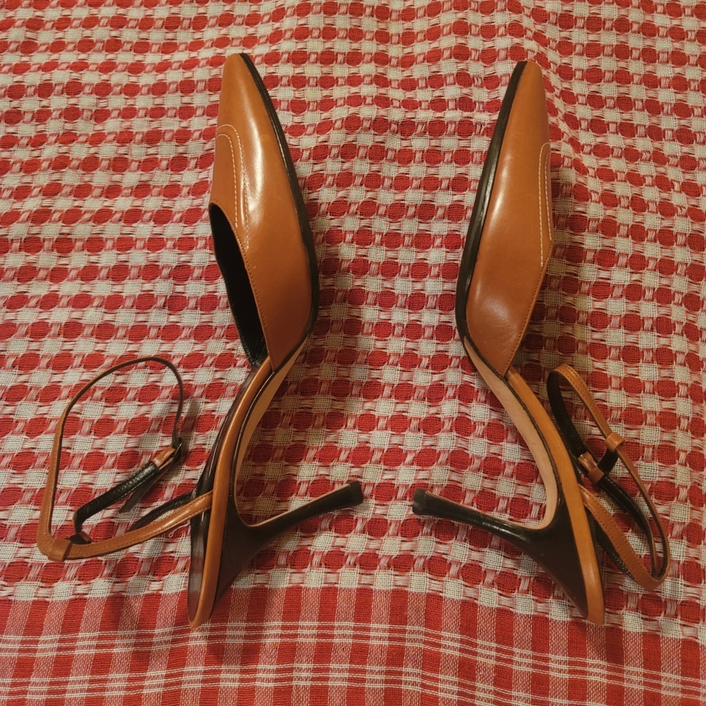Manolo Blahnik Brown Leather Strappy Heels Size 37.5 - Picture 3 of 15